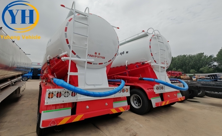 50 Cubic Silo Semi Trailer for Sale In Saudi Arabia-YUHANG VEHICLE 50 Cubic Silo Semi Trailer for Sale In Saudi Arabia-YUHANG VEHICLE