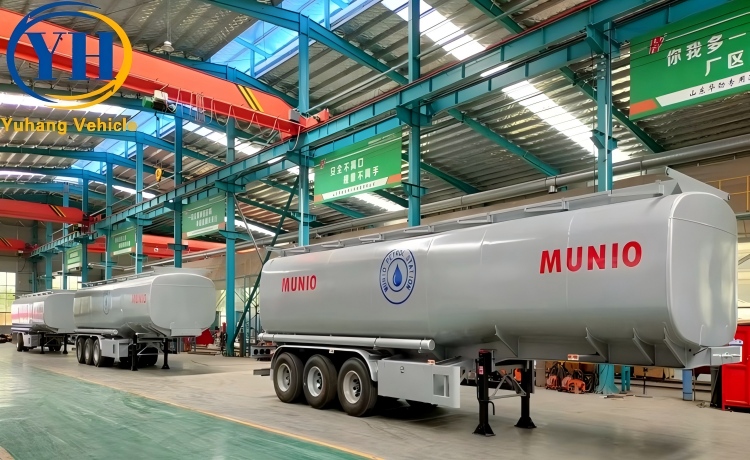 42000 Liters Fuel Tanker Trailer will be export to Togo-YUHANG VEHICLE 42000 Liters Fuel Tanker Trailer will be export to Togo-YUHANG VEHICLE