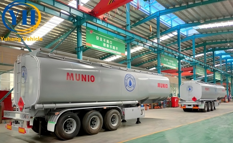42000 Liters Fuel Tanker Trailer will be export to Togo-YUHANG VEHICLE 42000 Liters Fuel Tanker Trailer will be export to Togo-YUHANG VEHICLE