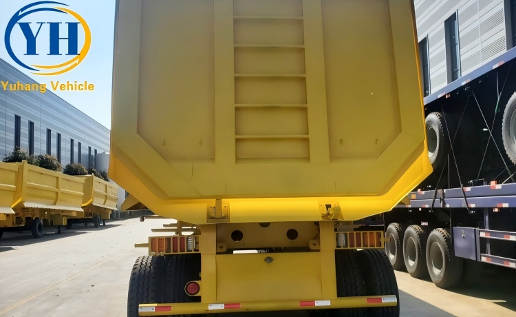 Good Price 4 Axle Semi Dump Trailer will be sent to Namibia-YUHANG VEHICLE Good Price 4 Axle Semi Dump Trailer will be sent to Namibia-YUHANG VEHICLE