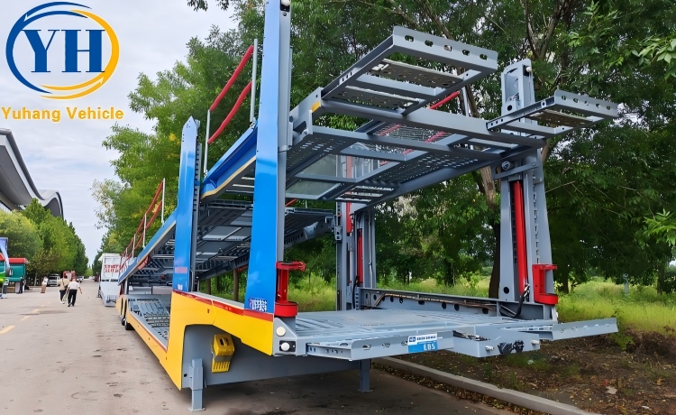 2 Axle Car Transport Trailer will be sent to Rwanda-YUHANG VEHICLE 2 Axle Car Transport Trailer will be sent to Rwanda-YUHANG VEHICLE
