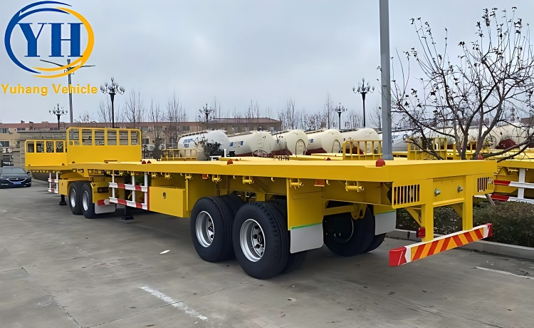 2 Axle Superlink Flatbed Trailer will be sent to Nigeria-YUHANG VEHICLE 2 Axle Superlink Flatbed Trailer will be sent to Nigeria-YUHANG VEHICLE