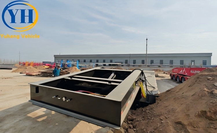 3 Axle RGN Lowboy Trailer for Sale in Mexico-YUHANG VEHICLE 3 Axle RGN Lowboy Trailer for Sale in Mexico-YUHANG VEHICLE