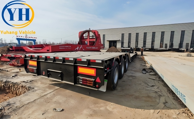 3 Axle RGN Lowboy Trailer for Sale in Mexico-YUHANG VEHICLE 3 Axle RGN Lowboy Trailer for Sale in Mexico-YUHANG VEHICLE