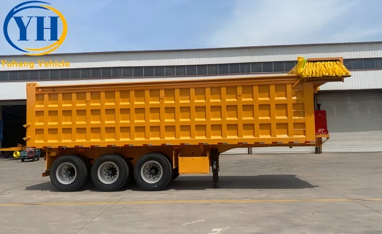 Tri Axle 80 Ton Dump Tractor Trailer is ready to be shipped to Angola-YUHANG VEHICLE Tri Axle 80 Ton Dump Tractor Trailer is ready to be shipped to Angola-YUHANG VEHICLE