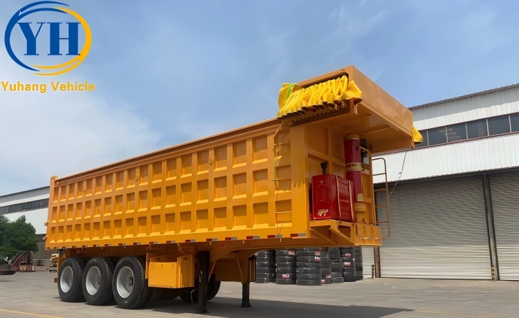 Tri Axle 80 Ton Dump Tractor Trailer is ready to be shipped to Angola-YUHANG VEHICLE Tri Axle 80 Ton Dump Tractor Trailer is ready to be shipped to Angola-YUHANG VEHICLE