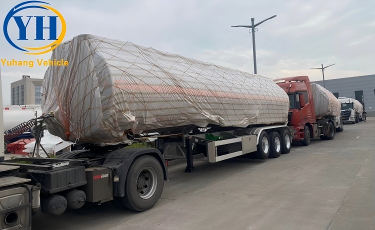 50000 Liters Oil Tanker Semi Trailer will be sent to Laos-YUHANG VEHICLE 50000 Liters Oil Tanker Semi Trailer will be sent to Laos-YUHANG VEHICLE