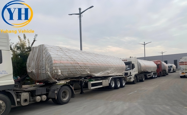50000 Liters Oil Tanker Semi Trailer will be sent to Laos-YUHANG VEHICLE 50000 Liters Oil Tanker Semi Trailer will be sent to Laos-YUHANG VEHICLE