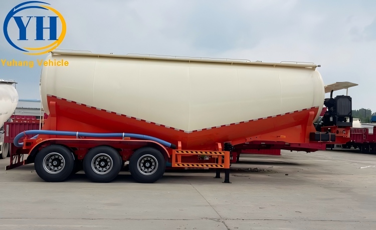 50CBM Powder Tanker Trailer will be sent to Jordan-YUHANG VEHICLE 50CBM Powder Tanker Trailer will be sent to Jordan-YUHANG VEHICLE