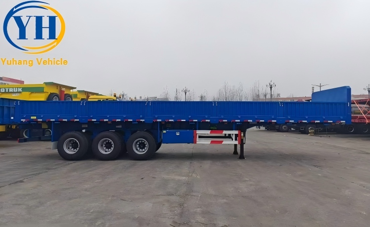 3 Axle Drop Side Wall Trailer will be sent to Namibia-YUHANG VEHICLE 3 Axle Drop Side Wall Trailer will be sent to Namibia-YUHANG VEHICLE