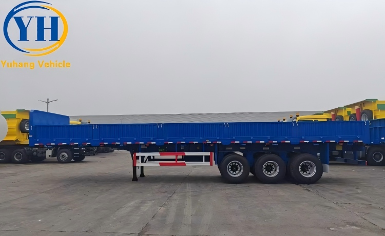 3 Axle Drop Side Wall Trailer will be sent to Namibia-YUHANG VEHICLE 3 Axle Drop Side Wall Trailer will be sent to Namibia-YUHANG VEHICLE