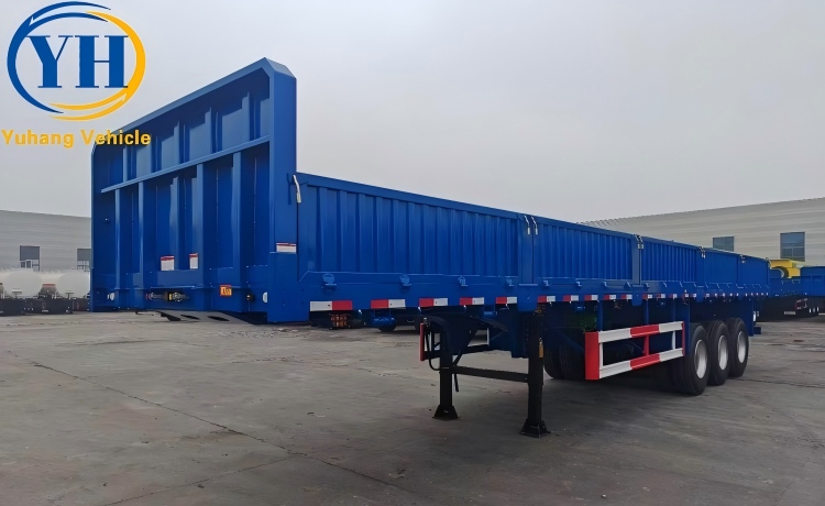 3 Axle Drop Side Wall Trailer will be sent to Namibia-YUHANG VEHICLE 3 Axle Drop Side Wall Trailer will be sent to Namibia-YUHANG VEHICLE