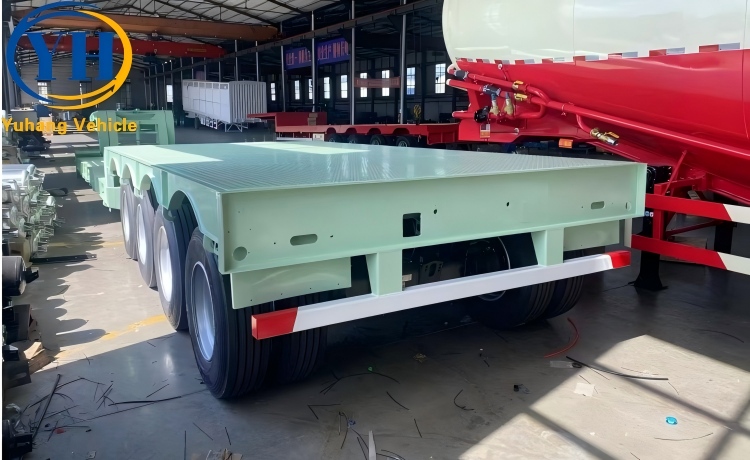 4 Axle 100 Ton Lowboy Gooseneck Semi Trailer will be sent to Uganda-YUHANG VEHICLE 4 Axle 100 Ton Lowboy Gooseneck Semi Trailer will be sent to Uganda-YUHANG VEHICLE
