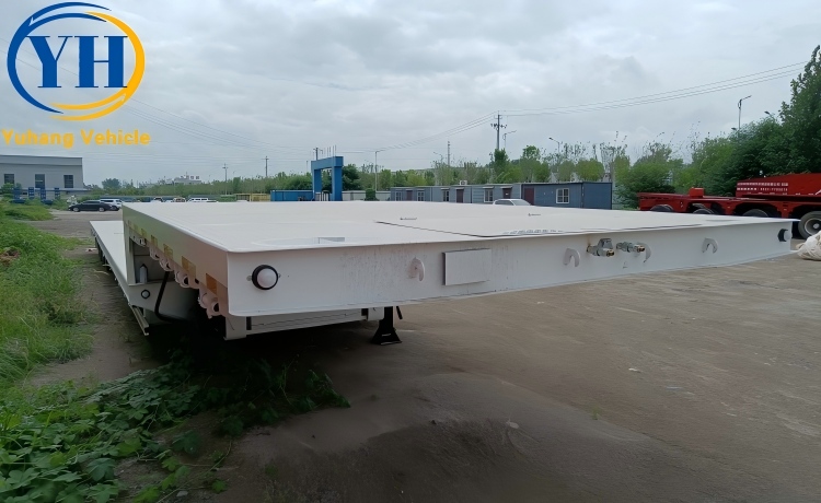 4 Axle Lowbed Trailer with Air Suspension for Sale In Kenya-YUHANG VEHICLE 4 Axle Lowbed Trailer with Air Suspension for Sale In Kenya-YUHANG VEHICLE