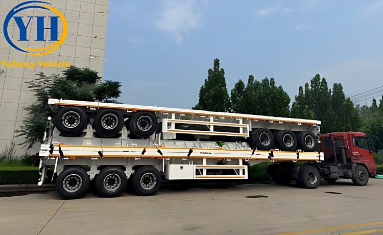 40 Feet Semi Flatbed Trailer will be shipped to Zambia-YUHANG VEHICLE 40 Feet Semi Flatbed Trailer will be shipped to Zambia-YUHANG VEHICLE
