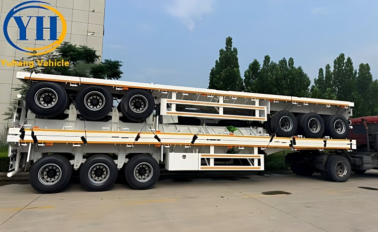 40 Feet Semi Flatbed Trailer will be shipped to Zambia-YUHANG VEHICLE 40 Feet Semi Flatbed Trailer will be shipped to Zambia-YUHANG VEHICLE