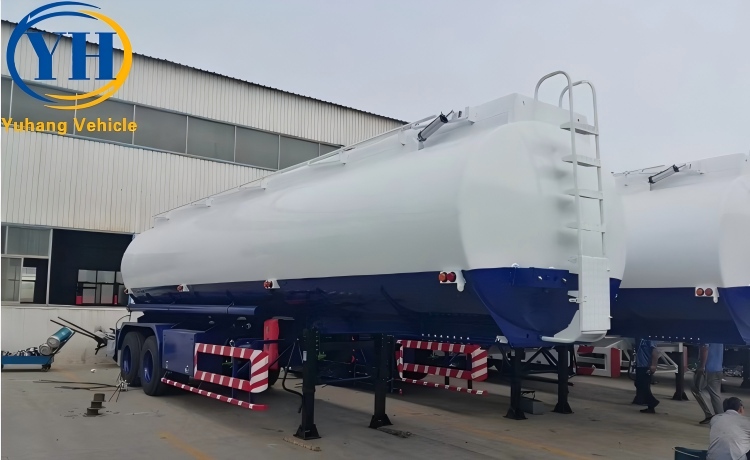 2 Axle Oil Tanker Trailer with Bogie Suspension will be sent to Nigeria-YUHANG VEHICLE 2 Axle Oil Tanker Trailer with Bogie Suspension will be sent to Nigeria-YUHANG VEHICLE