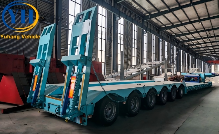 6 Axle Removable Gooseneck Trailer will be sent to Sierra Leone-YUHANG VEHICLE 6 Axle Removable Gooseneck Trailer will be sent to Sierra Leone-YUHANG VEHICLE