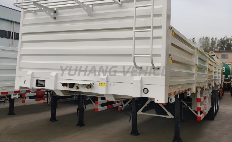 3 Axle Dropside Cargo Trailer will be sent to Mauritius-YUHANG VEHICLE 3 Axle Dropside Cargo Trailer will be sent to Mauritius-YUHANG VEHICLE