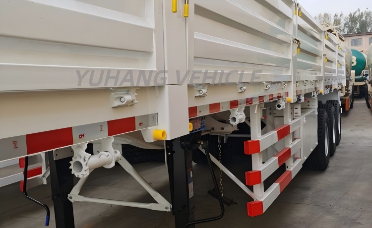 3 Axle Dropside Cargo Trailer will be sent to Mauritius-YUHANG VEHICLE 3 Axle Dropside Cargo Trailer will be sent to Mauritius-YUHANG VEHICLE