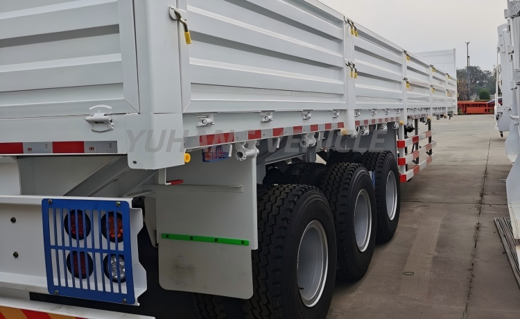 3 Axle Dropside Cargo Trailer will be sent to Mauritius-YUHANG VEHICLE 3 Axle Dropside Cargo Trailer will be sent to Mauritius-YUHANG VEHICLE