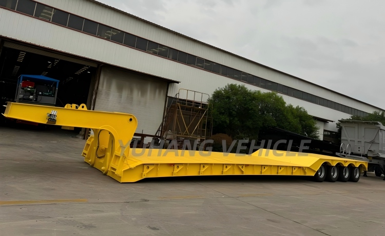 80 Ton Gooseneck Removable Trailer will be shipped to Jamaica-YUHANG VEHICLE 80 Ton Gooseneck Removable Trailer will be shipped to Jamaica-YUHANG VEHICLE