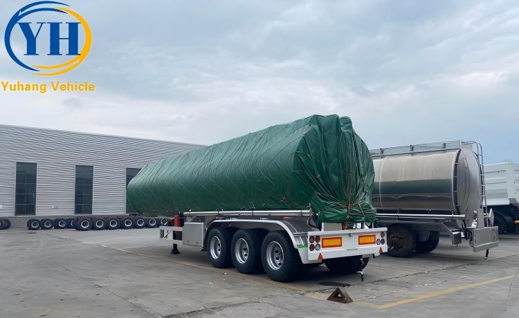 40000 Liter Aluminum Alloy Tanker Semi Trailer will be sent to Ghana-YUHANG VEHICLE 40000 Liter Aluminum Alloy Tanker Semi Trailer will be sent to Ghana-YUHANG VEHICLE