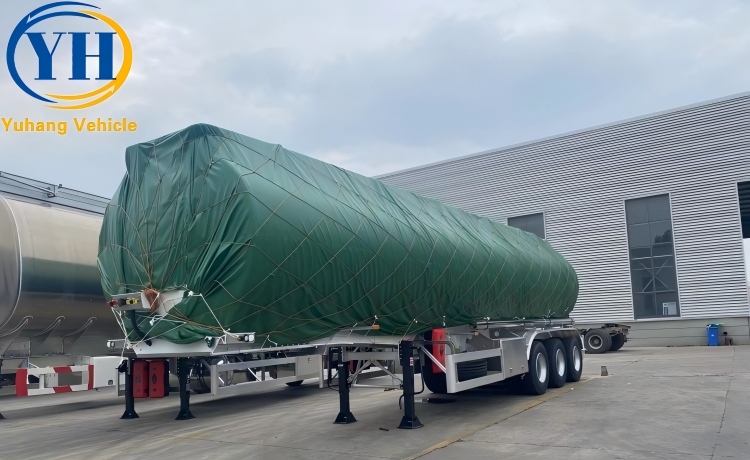 40000 Liter Aluminum Alloy Tanker Semi Trailer will be sent to Ghana-YUHANG VEHICLE 40000 Liter Aluminum Alloy Tanker Semi Trailer will be sent to Ghana-YUHANG VEHICLE