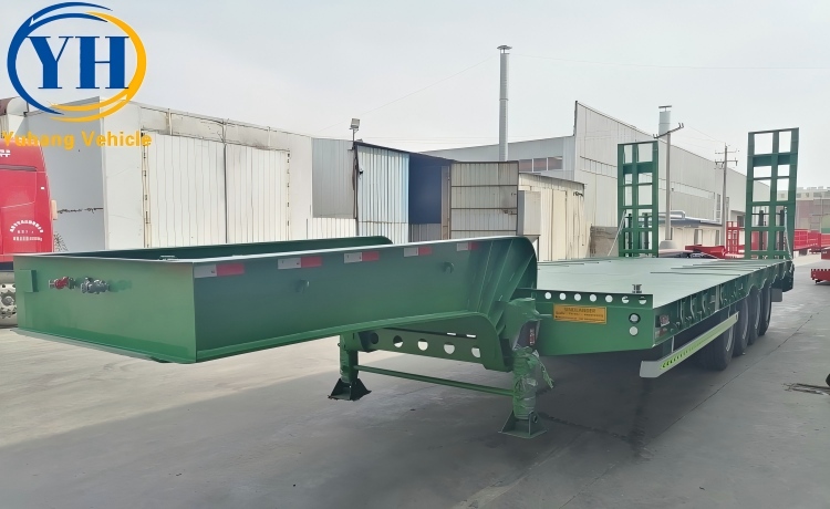 Four Axle Low Deck Trailer will be sent to Senegal-YUHANG VEHICLE Four Axle Low Deck Trailer will be sent to Senegal-YUHANG VEHICLE