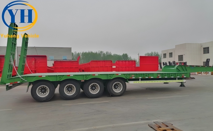 Four Axle Low Deck Trailer will be sent to Senegal-YUHANG VEHICLE Four Axle Low Deck Trailer will be sent to Senegal-YUHANG VEHICLE