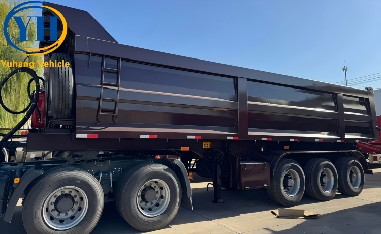 Tri Axle 50 Ton Dump Trailer will be sent to Tanzania-YUHANG VEHICLE Tri Axle 50 Ton Dump Trailer will be sent to Tanzania-YUHANG VEHICLE