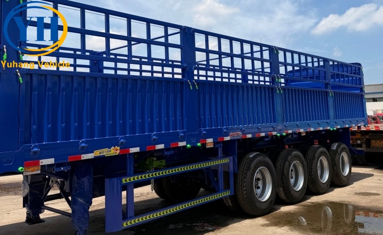 4 Axle Fence Semi Trailer will be sent to Zambia-YUHANG VEHICLE 4 Axle Fence Semi Trailer will be sent to Zambia-YUHANG VEHICLE