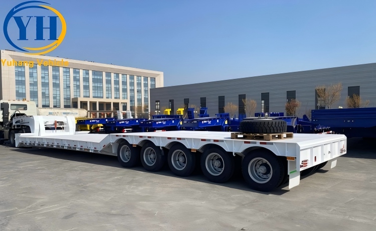 5 Axle 120 Ton Detachable Gooseneck Trailer will be sent to Guyana-YUHANG VEHICLE 5 Axle 120 Ton Detachable Gooseneck Trailer will be sent to Guyana-YUHANG VEHICLE