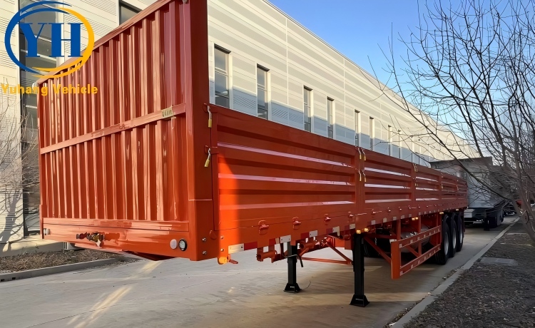 3 Axle Dropside Cargo Trailer will be sent to Mauritius-YUHANG VEHICLE 3 Axle Dropside Cargo Trailer will be sent to Mauritius-YUHANG VEHICLE
