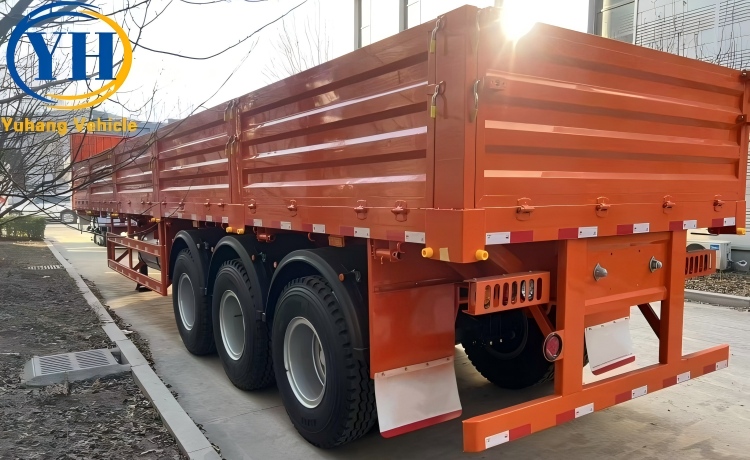 3 Axle Dropside Cargo Trailer will be sent to Mauritius-YUHANG VEHICLE 3 Axle Dropside Cargo Trailer will be sent to Mauritius-YUHANG VEHICLE