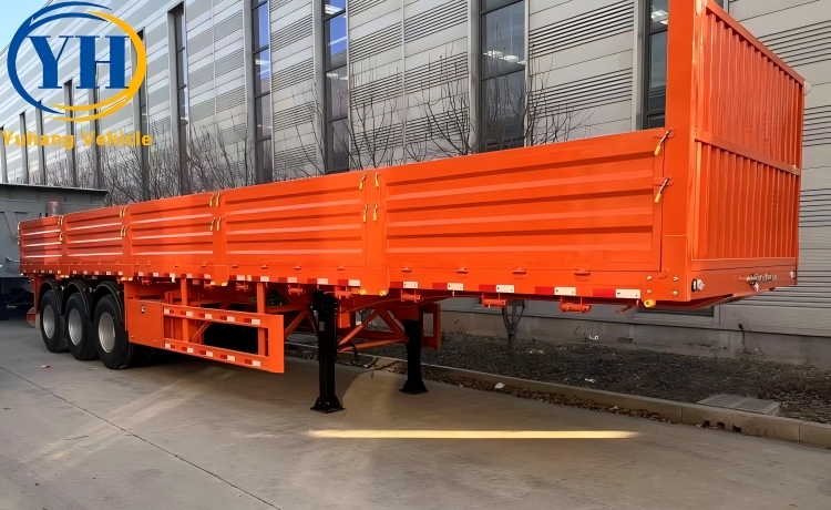 3 Axle Dropside Cargo Trailer will be sent to Mauritius-YUHANG VEHICLE 3 Axle Dropside Cargo Trailer will be sent to Mauritius-YUHANG VEHICLE