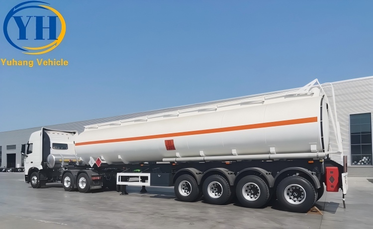 4 Axle 50000 Liter Fuel Tanker Trailer will be sent to Kenya-YUHANG VEHICLE 4 Axle 50000 Liter Fuel Tanker Trailer will be sent to Kenya-YUHANG VEHICLE