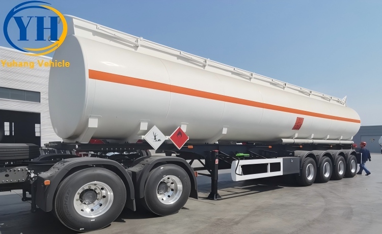 4 Axle 50000 Liter Fuel Tanker Trailer will be sent to Kenya-YUHANG VEHICLE 4 Axle 50000 Liter Fuel Tanker Trailer will be sent to Kenya-YUHANG VEHICLE