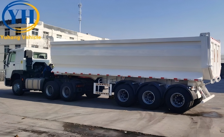 60 Ton Tipper Semi Trailer will be sent to Guinea-YUHANG VEHICLE 60 Ton Tipper Semi Trailer will be sent to Guinea-YUHANG VEHICLE