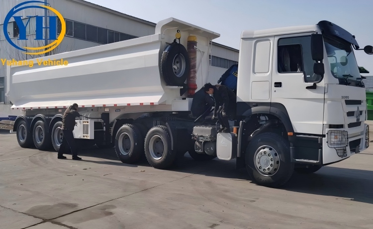 60 Ton Tipper Semi Trailer will be sent to Guinea-YUHANG VEHICLE 60 Ton Tipper Semi Trailer will be sent to Guinea-YUHANG VEHICLE