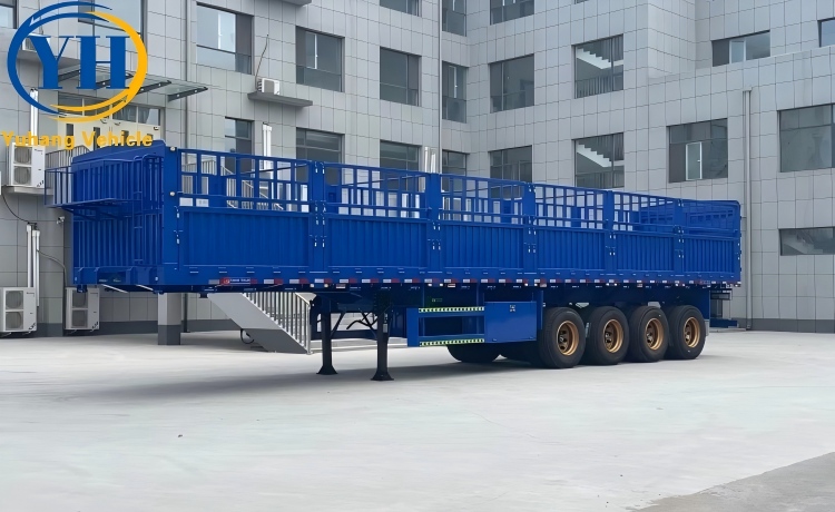 4 Axle 100 Ton Fence Truck Trailer will be sent to Bahamas-YUHANG VEHICLE 4 Axle 100 Ton Fence Truck Trailer will be sent to Bahamas-YUHANG VEHICLE