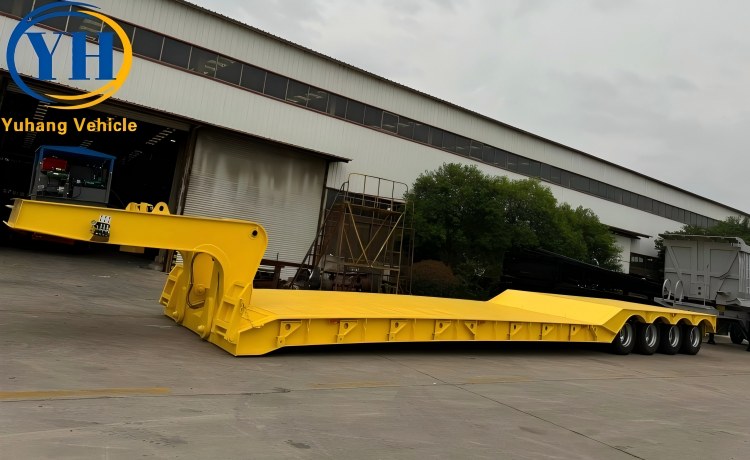 80 Ton Gooseneck Removable Trailer will be shipped to Jamaica-YUHANG VEHICLE 80 Ton Gooseneck Removable Trailer will be shipped to Jamaica-YUHANG VEHICLE