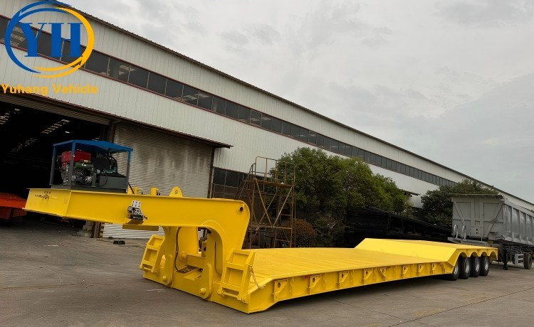80 Ton Gooseneck Removable Trailer will be shipped to Jamaica-YUHANG VEHICLE 80 Ton Gooseneck Removable Trailer will be shipped to Jamaica-YUHANG VEHICLE
