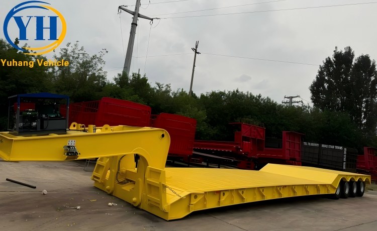 80 Ton Gooseneck Removable Trailer will be shipped to Jamaica-YUHANG VEHICLE 80 Ton Gooseneck Removable Trailer will be shipped to Jamaica-YUHANG VEHICLE