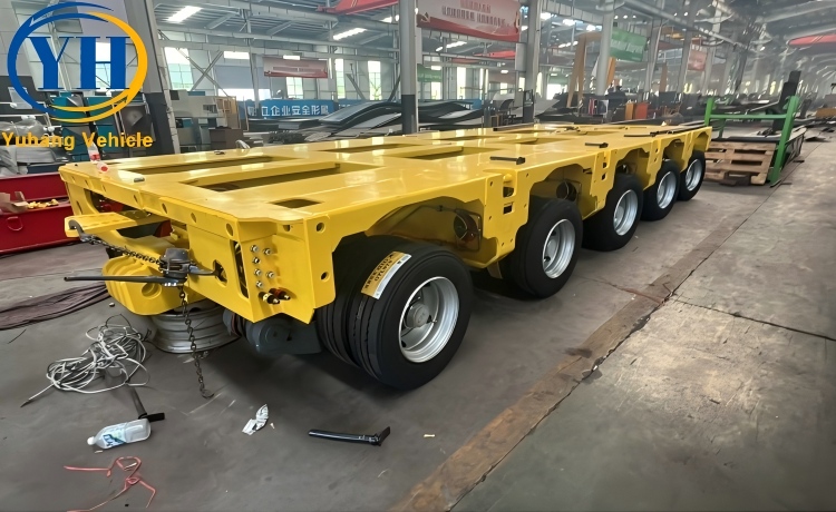 Heavy Duty 5 Axle Hydraulic Modular Trailer will be sent to Zimbabwe-YUHANG VEHICLE Heavy Duty 5 Axle Hydraulic Modular Trailer will be sent to Zimbabwe-YUHANG VEHICLE
