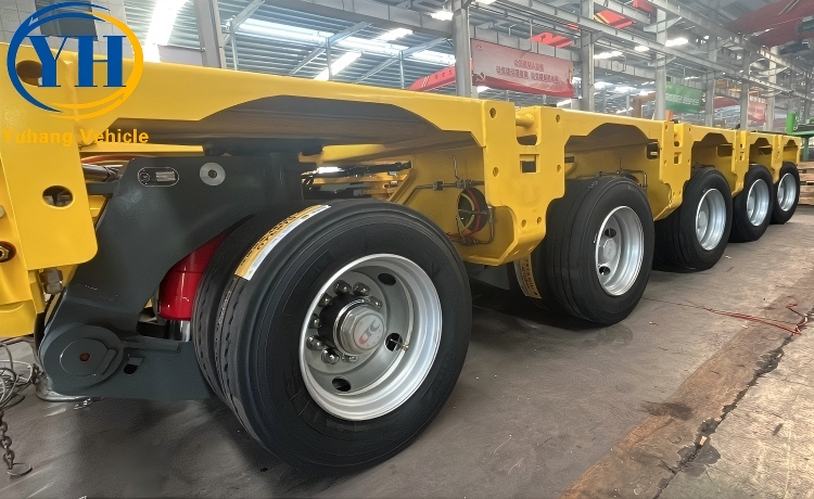 Heavy Duty 5 Axle Hydraulic Modular Trailer will be sent to Zimbabwe-YUHANG VEHICLE Heavy Duty 5 Axle Hydraulic Modular Trailer will be sent to Zimbabwe-YUHANG VEHICLE