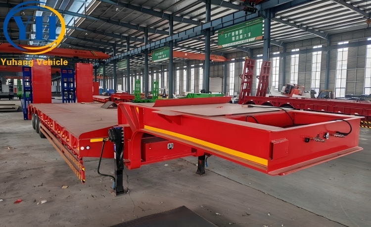 60T Low Loader Trailer will be shipped to Zambia-YUHANG VEHICLE 60T Low Loader Trailer will be shipped to Zambia-YUHANG VEHICLE