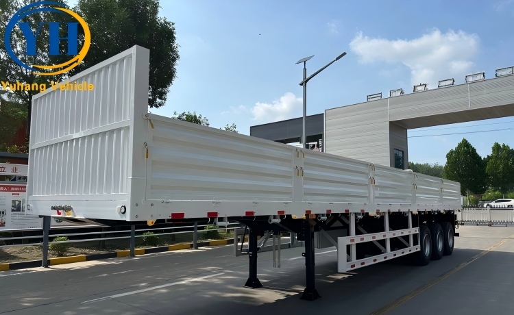 Tri Axle Side Wall Semi Trailer will be shipped to Ghana-YUHANG VEHICLE Tri Axle Side Wall Semi Trailer will be shipped to Ghana-YUHANG VEHICLE