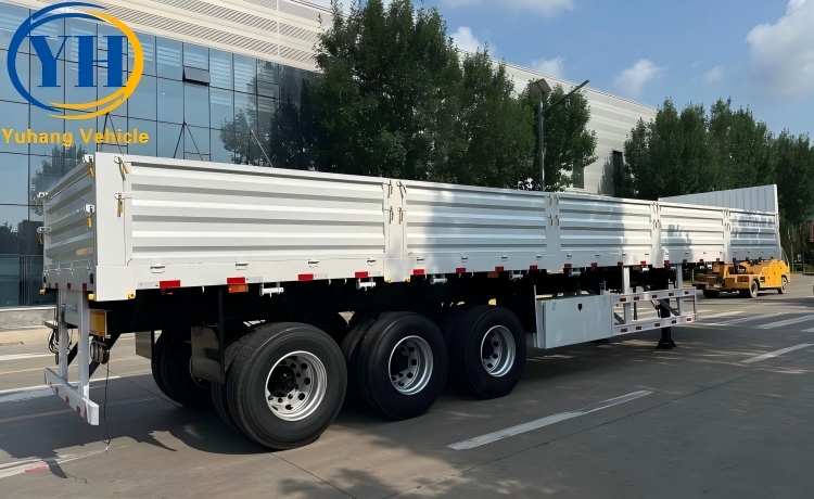Tri Axle Side Wall Semi Trailer will be shipped to Ghana-YUHANG VEHICLE Tri Axle Side Wall Semi Trailer will be shipped to Ghana-YUHANG VEHICLE