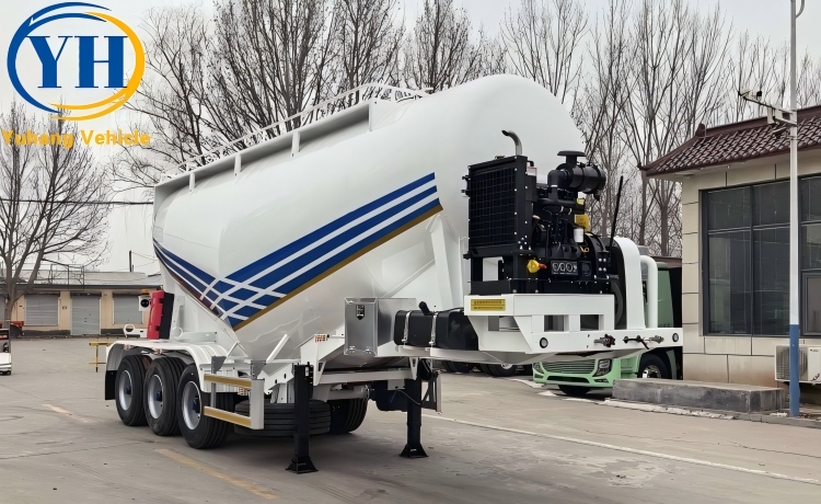 45CBM Bulk Cement Tanker Trailer will be sent to UAE-YUHANG VEHICLE 45CBM Bulk Cement Tanker Trailer will be sent to UAE-YUHANG VEHICLE